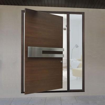 China Sinor Sinor Oak Villa Waterproof Main Entrance Modern Design Solid Wood Classic Pivot Door for sale