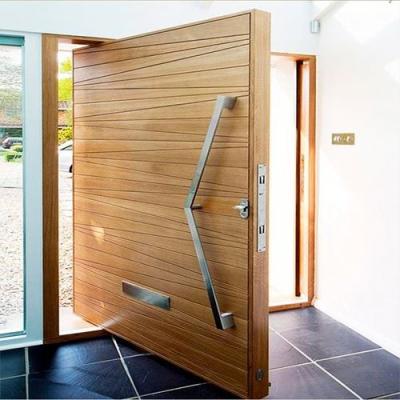 China Fire protection Sinor villa modern design front pivot door entrance luxury exterior wooden door large for sale