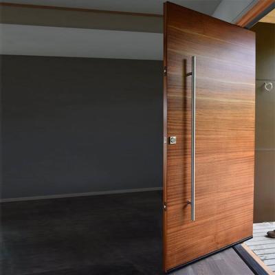 China Waterproof modern steel wooden door plywood main door pivot door for hotel for sale