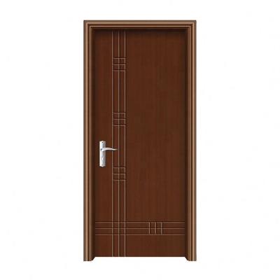 China Sound Insulation HDF Door HPL Finish Fire Core Steel Glossy Wood Bedroom Door For Apartment for sale