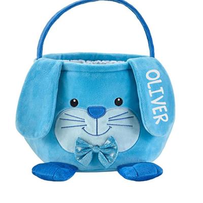 China New Arrivel Cute Easter Bucket Personalized Cute Gift Toy Plush Bunny Easter Basket Easter Egg Decor for sale