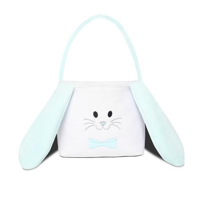 China Fashion Wholesale Easter Decor Baskets Personalized Kids Plush Girls Bunny Gift Bags Easter Bucket for sale