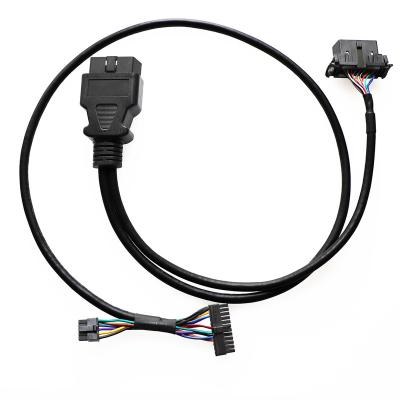 China All Car Customized 16Pin OBD J1962 Male Female To 3.0 Core Auto Terminal Y Splitter Cable Wiring For Car Connected for sale