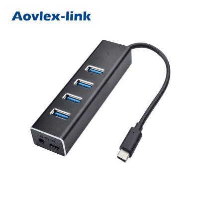 China Computer 4 Port Hi-Speed ​​USB 3.0 Hub USB 3.0 Docking Station USB Hub Multi Charging Port Macbook Pro Dock Type 3.0 for sale