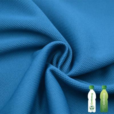 China Breathable Knit Recycled 100 Pique Polyester Fabric For Workwear for sale