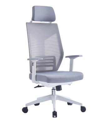 China Adjustable (height) Cheap Office Furniture  Grey Fabric Armrest Computer Office Chair Base Modern Model for sale