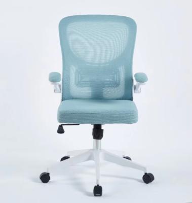 China Revolving Latest Design Custom  Colorful Ergonomic Middle Mesh Back Office Computer Chair With Nylon Wheels for sale