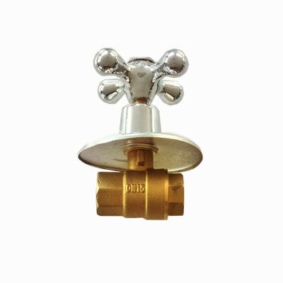 China General Manufacturer Wholesale Brass Bronze Copper Concealed Concealed Dark Ball Valve for sale