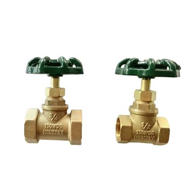 China General Brass Copper Bronze Forged Globe Valve With 1/2 3/4 Inch Green Hand Wheel for sale