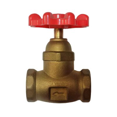 China General Bronze Stop Globe Valve With Red Hand Wheel for sale