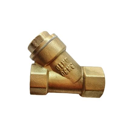 China General Female Brass Y Type Strainer Filter With DN8-DN100 Y Type Mesh Insert for sale