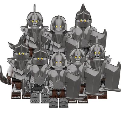 China KT1054 Toy KT1054 Dwarf Soldier Head Armored Dwarf Warrior Weapon Accessories Helmet Shield Knife Building Block Toys Gifts for sale