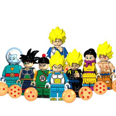 China Hot Sale Anime Toy Hot Sale Son Gohan Raditz Lieutenant Arnold Vegeta Violett Building Goku Action Figures Building Blocks Toys For Children for sale