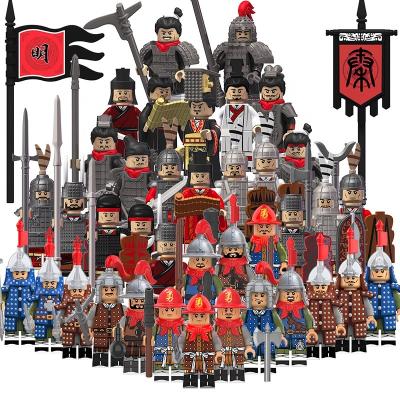 China Han Ming Qing Mini Sword Chinese Military Division Shield Army Building Toy KT1093 Historical Figures Action Figs Heavy Building Block Toys for sale