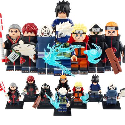 China Building Toy WM6105 Cartoon Action Numbers Uzumaki Uchiha Obito Sasuke Kakashi Sasori Anime Collection Set Model Building Blocks Kids Toys for sale