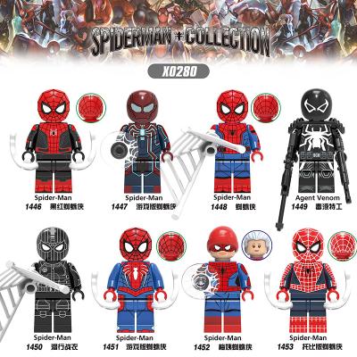 China X0280 Spider Superhero Black Widow Tyrant Dynamo Crimson Commander Steve Rogers Action Figures Building Block DIY Gift for sale