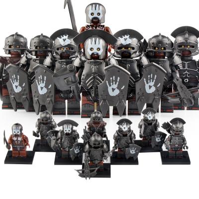 China Lord of the Rings Action Number Orc Soldier Heavy Infantry Spear Uruk-hai Strong Infantry Spear Uruk-hai Building Blocks Gift Building Toy KT1033 for sale