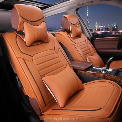 China Car Inside Durable Design PU Waist Car Cushion Leather Universal Seat Cover for sale