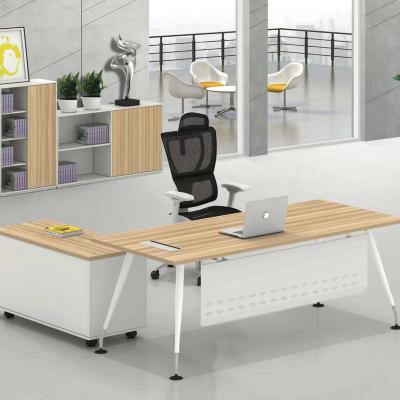 China MDF Factory Computer Desk L Shaped Office Furniture Modern Direct Luxury Executive Modular Office Desk for sale