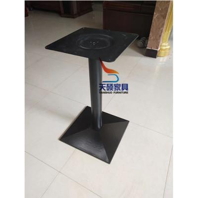 China Industrial Vintage Metal Steel Cast Iron Black Dining Table Base Square Base for sale