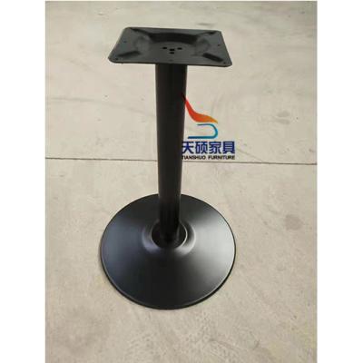 China Industrial Vintage Metal Steel Cast Iron Black Dining Table Base Around Base Round Tube for sale