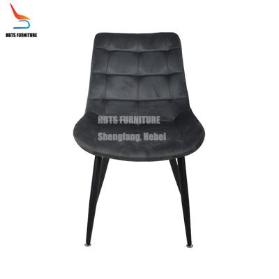 China Modern Modern Velvet Black Metal Legs Chair Living Cheap Restaurant Chairs Kitchen OEM Fabric for sale