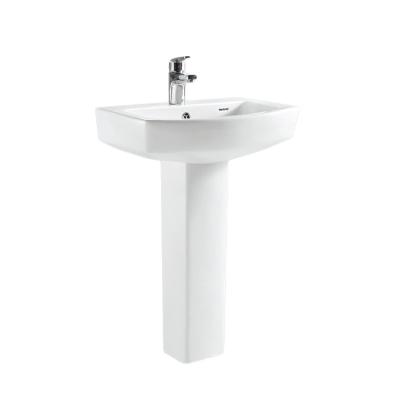 China Medyag Modern OEM Modern Bathroom Sink Wall Mounted Hand Wash Bowl Ceramic Basin With Pedestal for sale