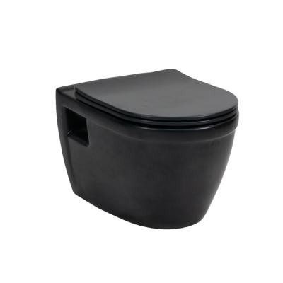 China Cistern Black Wall Hung Toilets Concealed Water Tank Bathroom Medyag Wc Hidden Ceramic Sanitary Toilet for sale