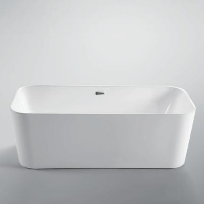 China Medyag Freestanding Square Bathtub Bathroom Acrylic Freestanding Shower Soaking 1700mm Rectangular Bathtubs for sale