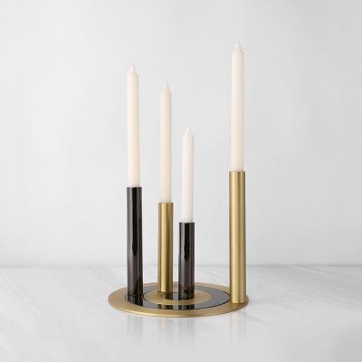 China Decorations For Home Atmosphere Simple Nordic Simple Elegant Metal Style Material Candle Holder For Living Room Home Decorative Accessories for sale