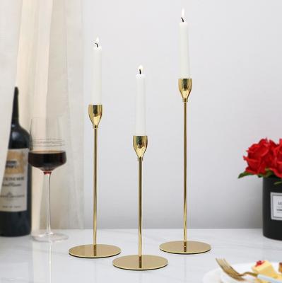 China Decorations For Home Home Decor Custom Design Gold Metal Candle Holder for sale