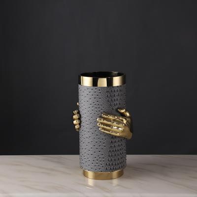 China Decorations for home decor interior vases hand style American luxury brass statue home decorative accessories for sale