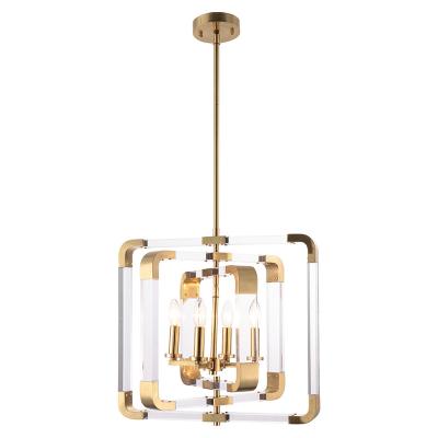 China 2020 Modern Hot Sale Designer Solid Brass Acrylic Decorative Pendant Chandelier Modern Living Room for sale