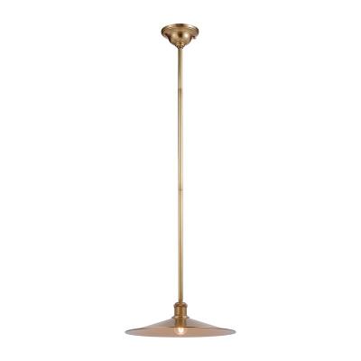 China Contemporary Simple Industrial Living Room Brass Kitchen Shade Hanging Light for sale