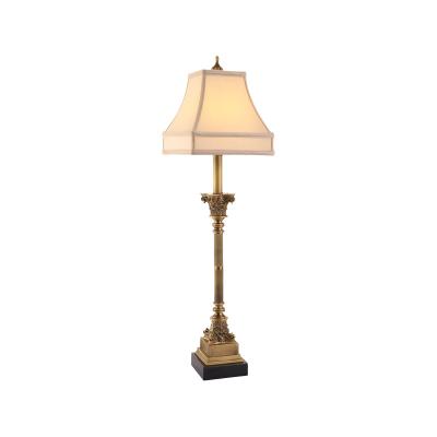 China Luxury large brass table lamp European design bedside lamp European table top for hallway for sale