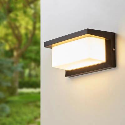 China Modern Outdoor Light Fixtures Waterproof Exterior Wall Lamp Black Color Finished Die Cast Aluminum Alloy Handmade Craft Wall Lights for sale