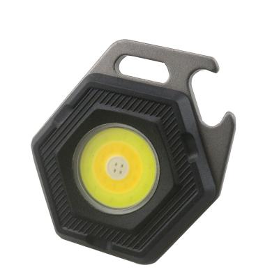 China Camping Mini Portable COB 7 use Bright Usb Led Rechargeable Torch Work Light bracket Flashlight Camping Keychain Light for sale