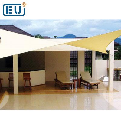 China HDPE Inexpensive Outdoor Heavy Duty Hanging Commercial Triangle Shade Sails Frame for sale