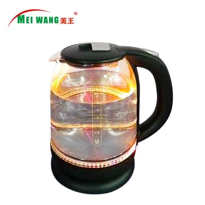 China Home Basic Appliances Low Rotating Water 360 Degree Kitchen Appliances 304 Degree Stainless Steel Electric Glass Kettle 1.8L for sale