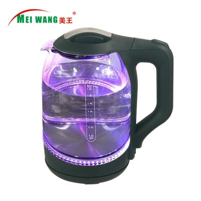 China Factory Meiwang 360 Degree Base Cordless Glass Kettle 1.7L and 1.8L Manufacturer Rotating Electric Glass Kettle for sale