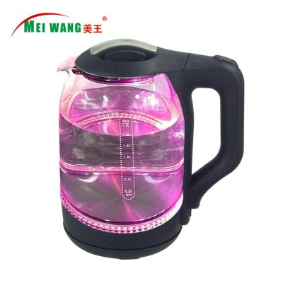 China 360 Degree Factory Price Best Rotating Low Sale Led 304 S/Steel Light Glass Electric Water Heater 1500W 1.8L Kettle for sale