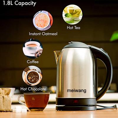 China Stainless Steel Base 2.0L 360 Degree Heat Hot Water Boiler Portable Quick Electric Kettle Top 5 Rotation Sales for sale