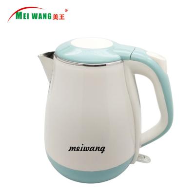 China Meiwang 1.5L 1500W Factory High Quality Two Layer 360 Degree Rotation Electric Kettle With Auto Power Off Function for sale