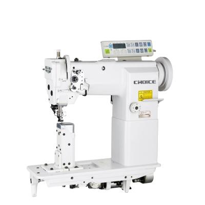 China GOLDEN CHOICE Heavy Duty Material GC26518-D3 Computerized Post Bed Needle Feed Single Needle Lockstitch Sewing Machine for sale