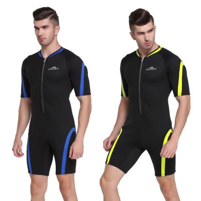 China Antibacterial Wetsuit 2MM Neoprene Man Sbart Front Zipper For Surf Wetsuit Thermal Pique One Piece Diving Swimsuit Neoprene for sale