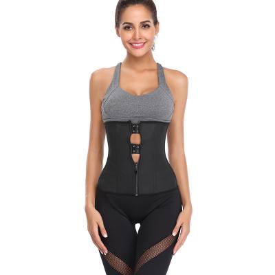 China Hot Sale Custom Made Neoprene Shaper Women Front Hook Zipper Latex Waist Trainer Breathable Comfortable Adjustable for sale