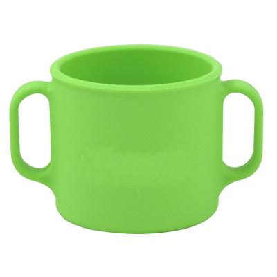 China FREE SAMPLE Stocked Silicone Cup Aids Avoid Harmful Chemicals Helps Toddler To Develop Drinking Skills Easy-Handle Handles Heat Resistant for sale