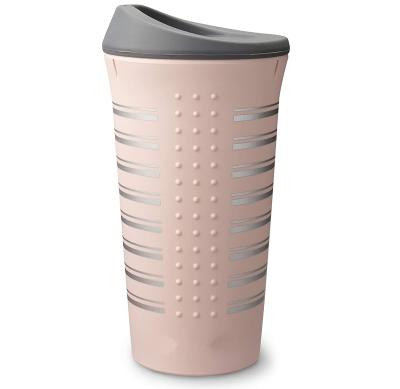 China FREE SAMPLE Stocked Hot Selling Silicone Travel Mugs, Pink Printing Coffee Tea Cup Silicone Travel Mug for sale