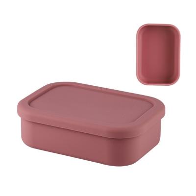 China Food Grade Silicone Rubber Bento Lunch Box Microwavable Insulated Fresh Keeping Food Container for sale