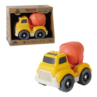 China Cute BPA Free Wheat Straw Plastic Children Construction Truck Toy Vehicle 18*11*12.5cm for sale